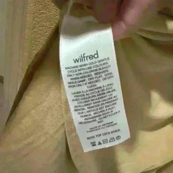 Wilfred Aritzia Lune Saturn beige m wrap dress women’s size medium - Picture 5 of 7